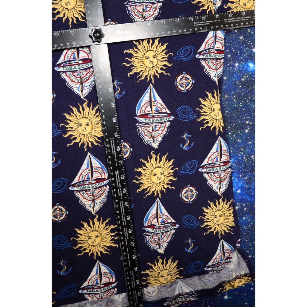 Vintage Tabasco Polo Shirt Mens XL Blue Nautical Sun Sailboat Print Graphic‎ 90s - Picture 6 of 8